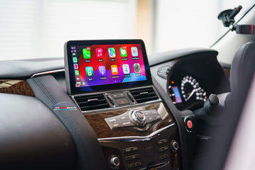 Nissan Patrol Y62 12.3 touchscreen upgrade Car stereo wireless Carplay android auto