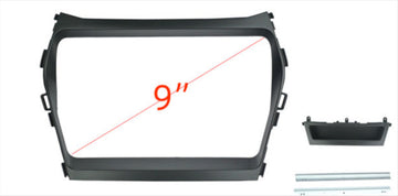 Hyundai Santa Fe 2013-2018 stereo facia 9 inch android Double din 2 din fascia frame surround