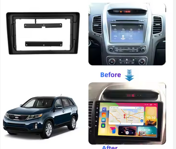 Kia Sorento 2013-2014 stereo facia 9 inch android Double din 2 din fascia frame surround