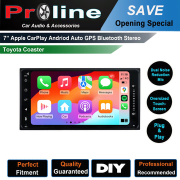 Toyota Coaster 7 GPS Wireless Apple CarPlay Android Auto Stereo Radio Bluetooth