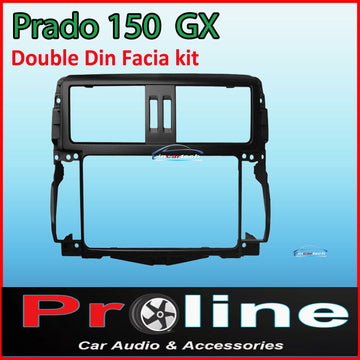 Double Din facia kit for Toyota Prado 150 GX dashboard mounting frame in black color
