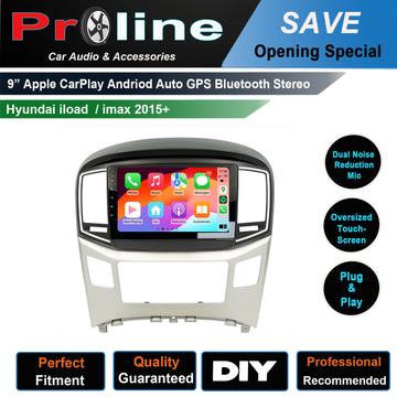 Hyundai iload 2015-2023 aftermarket 9 Stereo GPS BT wireless CarPlay Android Auto