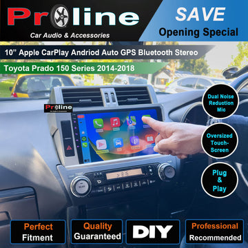 Toyota Prado 150 VX Altitude Kakadu 2014-2018 GPS Bluetooth USB Stereo GPS 10 inch touchscreen DSP