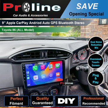 Toyota 86 2012-2022 9 Touchscreen stereo GPS upgrade accessories Wireless Apple Carplay Android auto