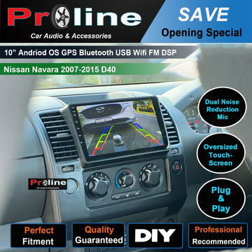 Nissan Navara 2007-2015 D40 Wireless Apple CarPlay Android Auto GPS Stereo Reversing Camera
