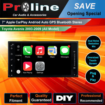 Toyota Avensis 2003-2009 GPS Bluetooth Apple CarPlay Android Auto Stereo radio