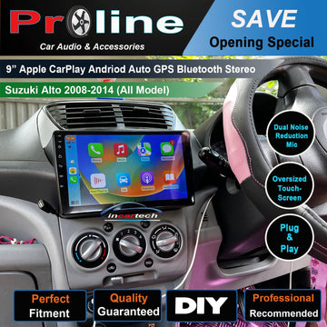 Suzuki Alto 2008-2014 Wireless Apple CarPlay Android GPS Radio Bluetooth stereo