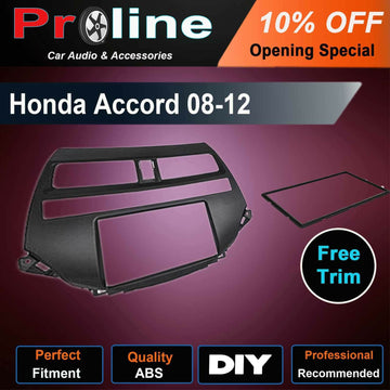 Honda Accord 2008-2012 stereo radio Double Din fascia dash panel facia trim kit