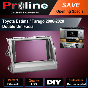 Fit Toyota Estima Tarago 2006+ stereo radio Double Din fascia dash facia kit