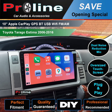 Toyota Tarago Estima 06-17 GPS Bluetooth Stereo Apple carplay Android auto Headunit Sliver facia