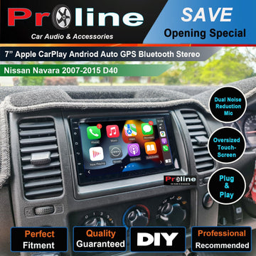 Nissan Navara D40 2007-2015 7 Bluetooth HF Android Auto GPS Satnav Stereo Reverse Camera