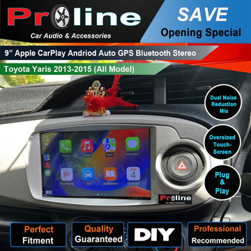 Toyota Yaris 2013-2015 9 Wireless Apple CarPlay Android Auto GPS Bluetooth Stereo