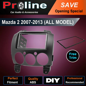 For Mazda 2 2007-2014 Car Audio stereo Radio double DIN Facia Dash Panel Trim