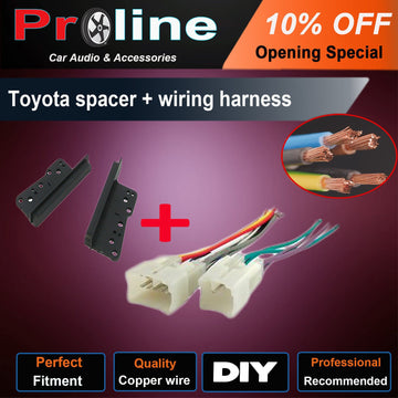 Fit Toyota WIRING HARNESS stereo lead wire loom connector adaptor male plug