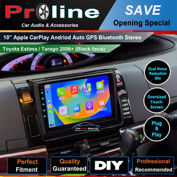 Toyota Tarago Estima 2006-2017 GPS Stereo Wireless Apple carplay Android Auto Black Facias