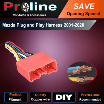 Mazda Ford wiring harness adaptor cable connector lead loom plug wire install