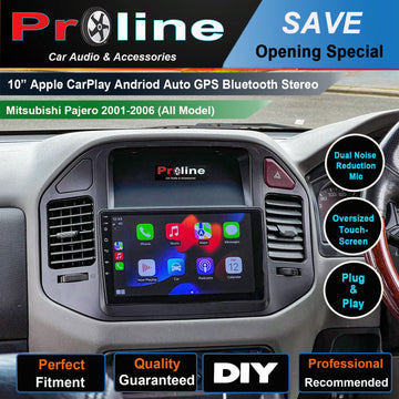 Mitsubishi Pajero 2001-2006 GPS Bluetooth Stereo Wireless Apple Carplay Headunit