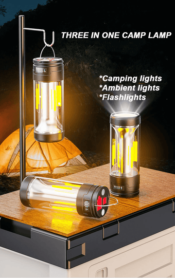 New multi-function camping lamp Tpye-C rechargeable magnetic suction work lamp outdoor camping lamp camping light tent light