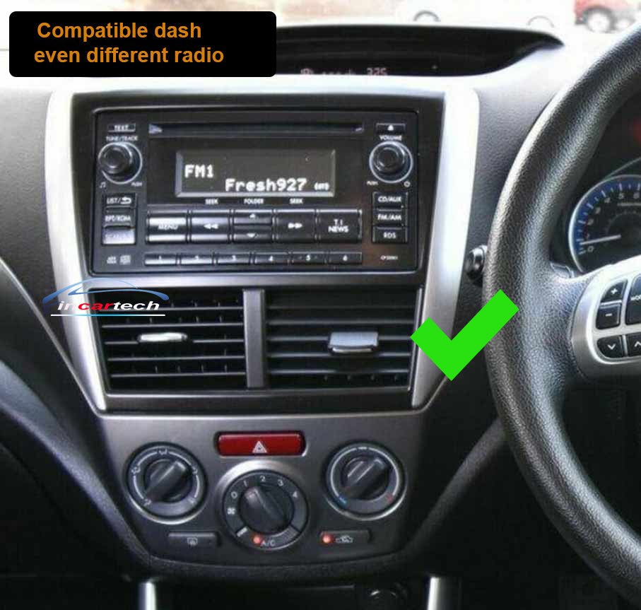 Subaru Forester 2008-2012 stereo facia 9 inch android  Double din 2 din fascia frame surround