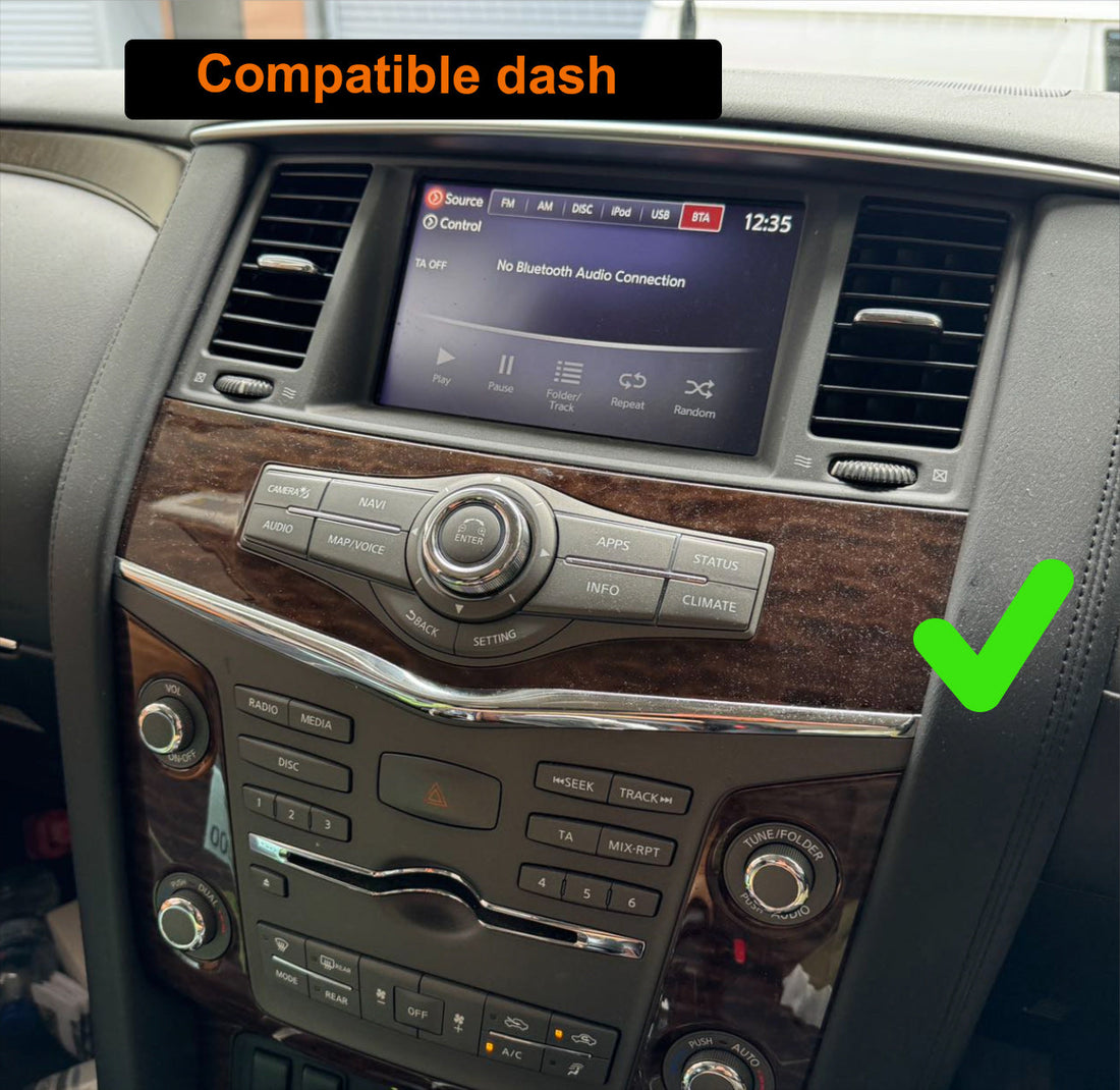 Nissan Patrol Y62 2010-2024 Black Panel 12.3 inch touchscreen upgrade Car stereo wireless Carplay android auto
