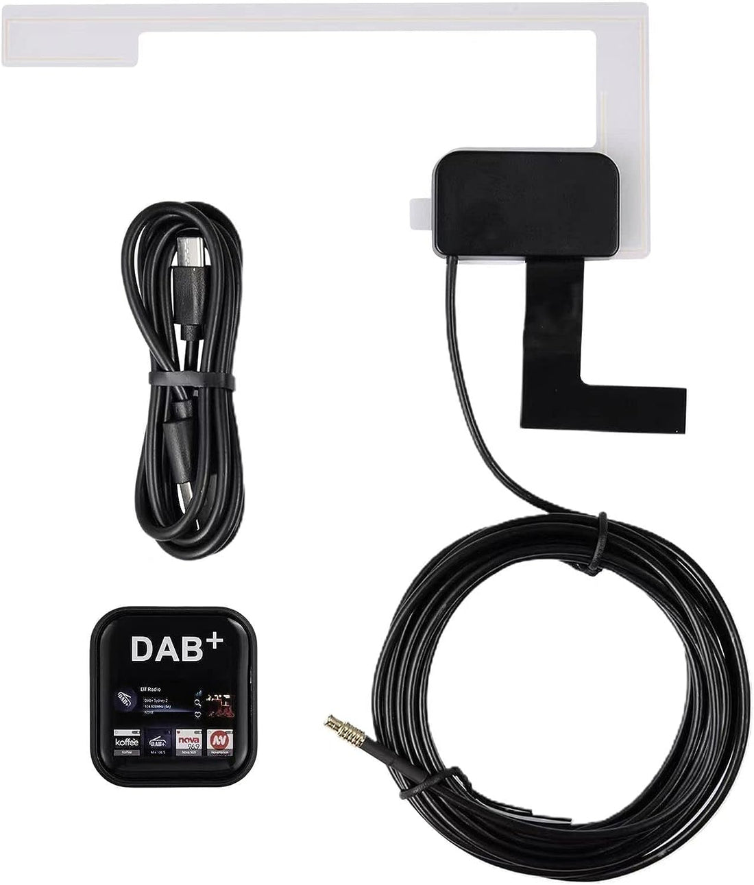 Car Radio Window Antenna Active DAB Digital Audio Broadcasting Car Window Roof Windshield Antenna Suitable for Android stereo Versions 4.1~11.0