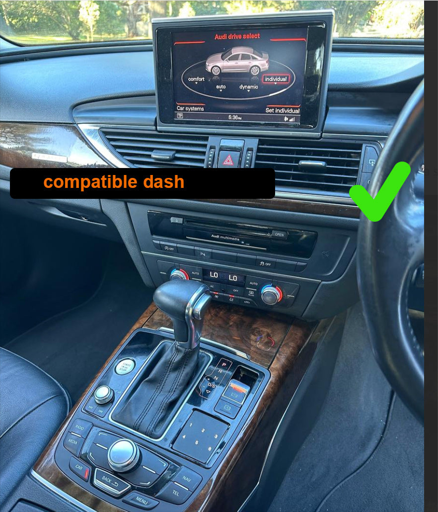 Audi A6 C7 2011-2018 12.3 inch touchscreen aftermarket upgrade Car stereo wireless Carplay and wireless android auto