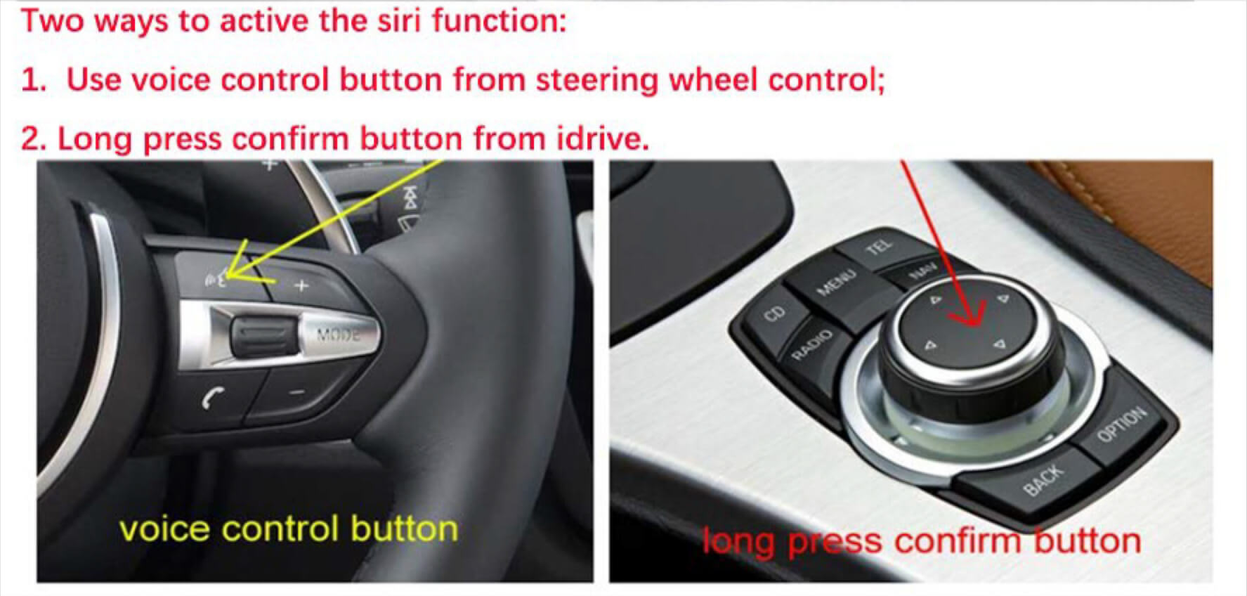 BMW series Wireless Carplay & Android Auto MMI Retrofit integration