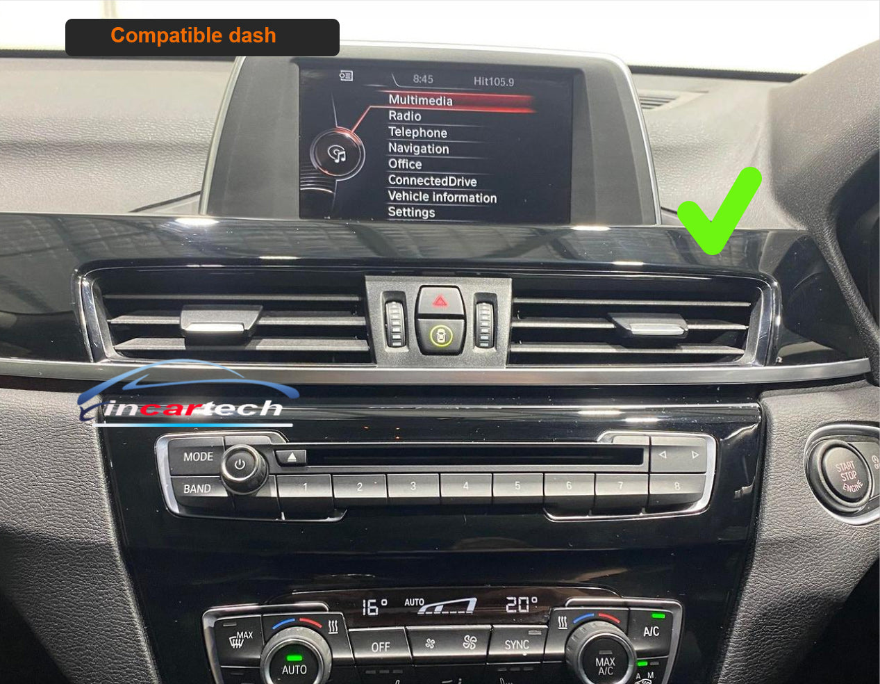 BMW X1 series E84 F48 09-19 Add Wireless CarPlay & Android Auto MMI Retrofit integration CIC NBT