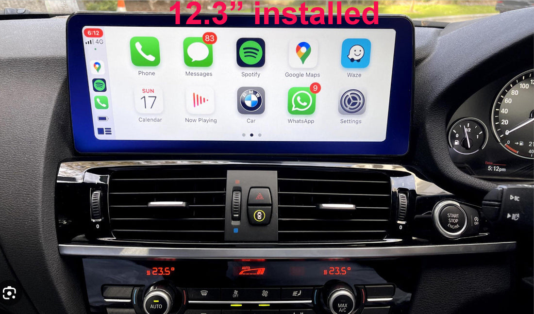 BMW x3 2011-2017 (F25) 12.3 inch aftermarket touchscreen upgrade stereo wireless CarPlay and wireless Android Auto
