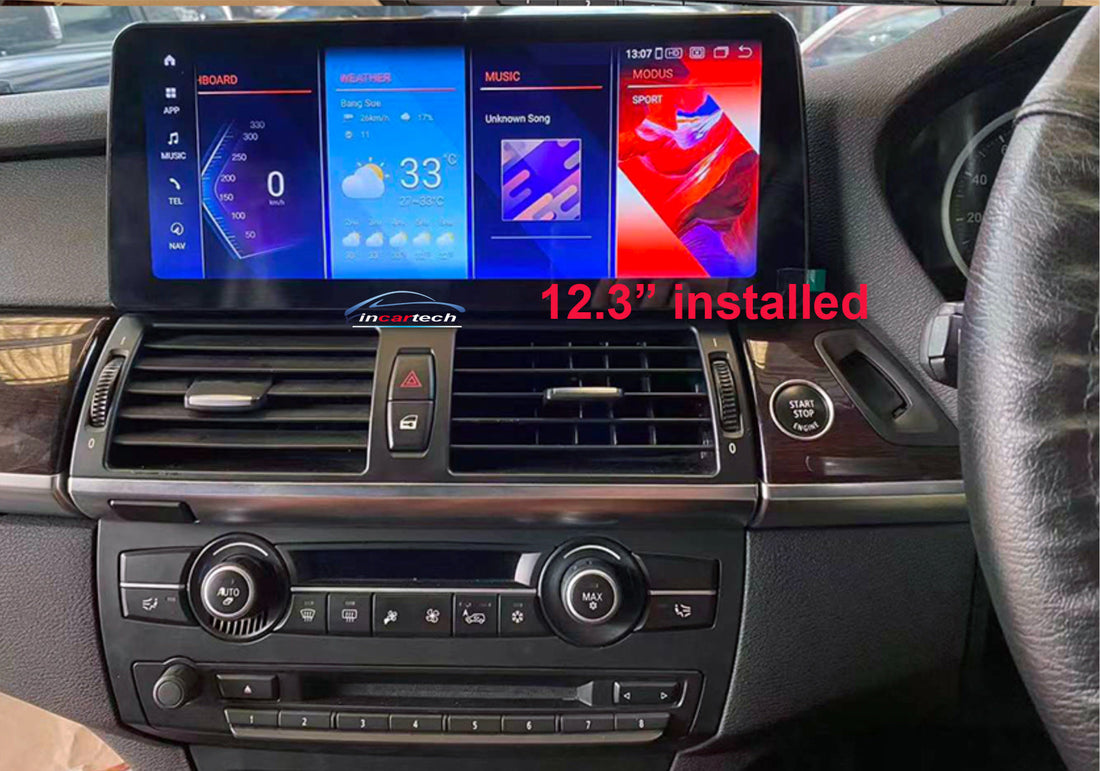 BMW x5 2007-2013(E70)12.3 inch touchscreen aftermarket screen upgrade Car stereo wireless CarPlay and wireless Android Auto Regular