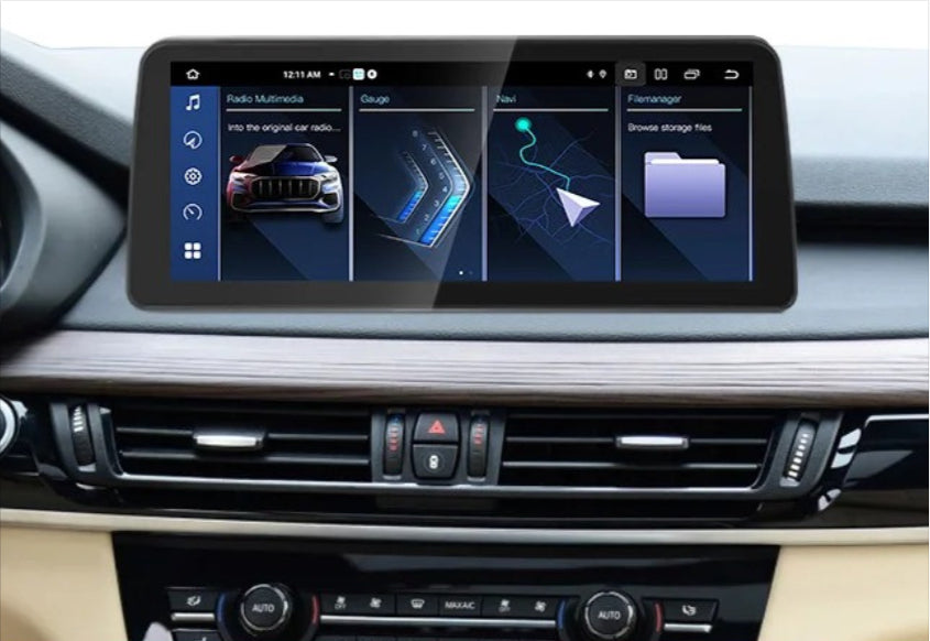 BMW x5 2014-2017 (F15) 12.3 inch touchscreen aftermarket screen upgrade Car stereo wireless CarPlay and wireless Android Auto