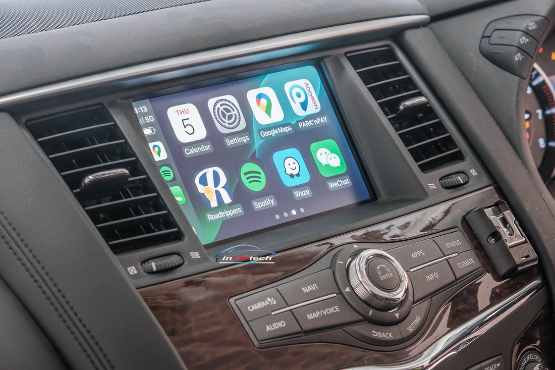 Nissan Patrol Y62 infinity QX80 2011-2023 Add Wireless Carplay Android Auto integration Module