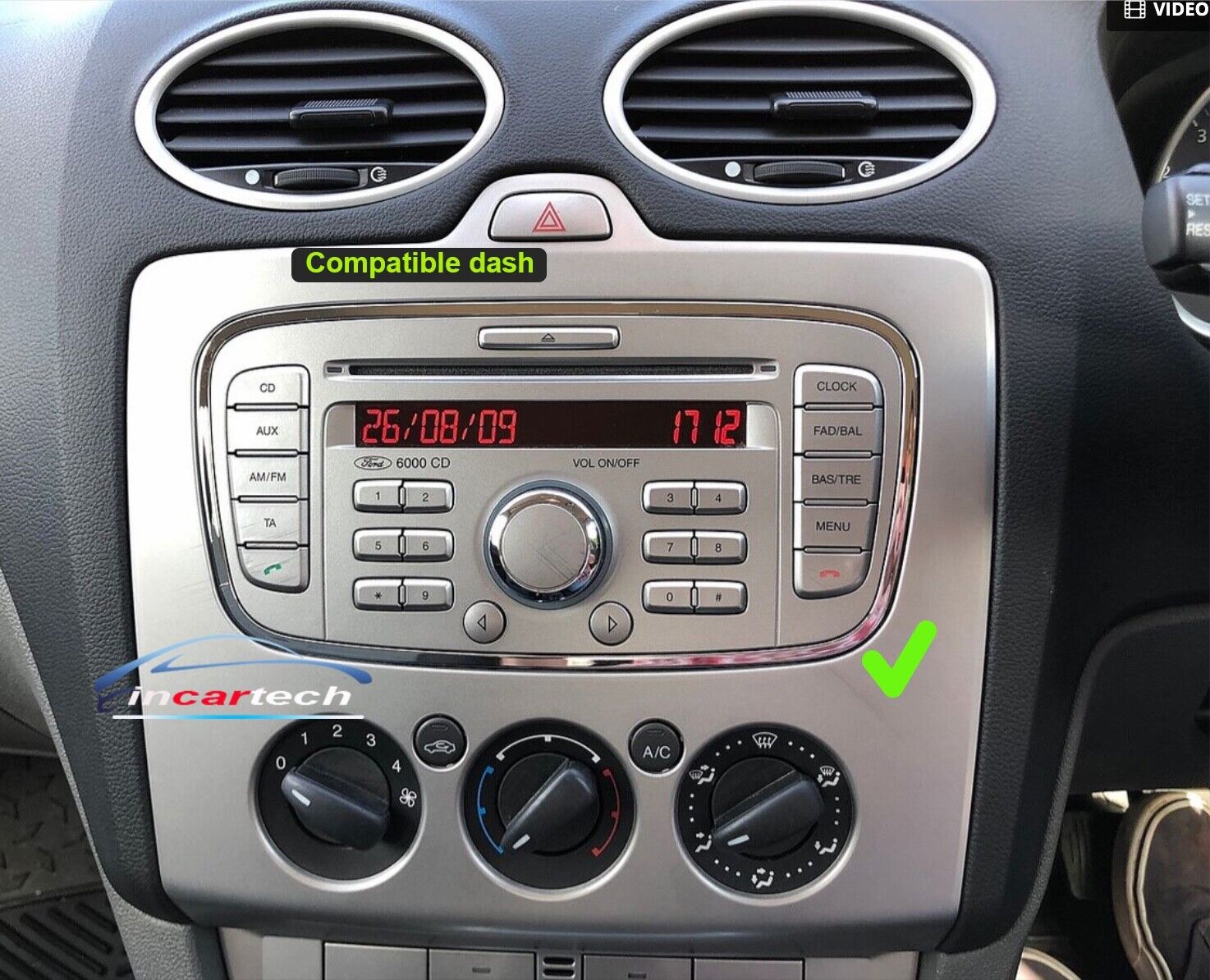 Ford Focus 2005-2011 Radio stereo GPS Camera Wireless Apple CarPlay Android Auto