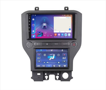 Ford Mustang 2015-2021 Dual screen 10+6.68 Wireless Apple CarPlay Android Auto GPS Bluetooth Digital aircon