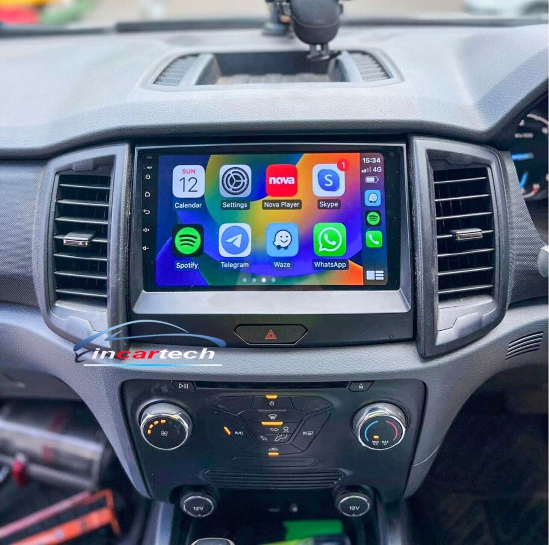 Ford Ranger 2015-2018 PX Apple CarPlay Android Auto Stereo Black Facia Radio