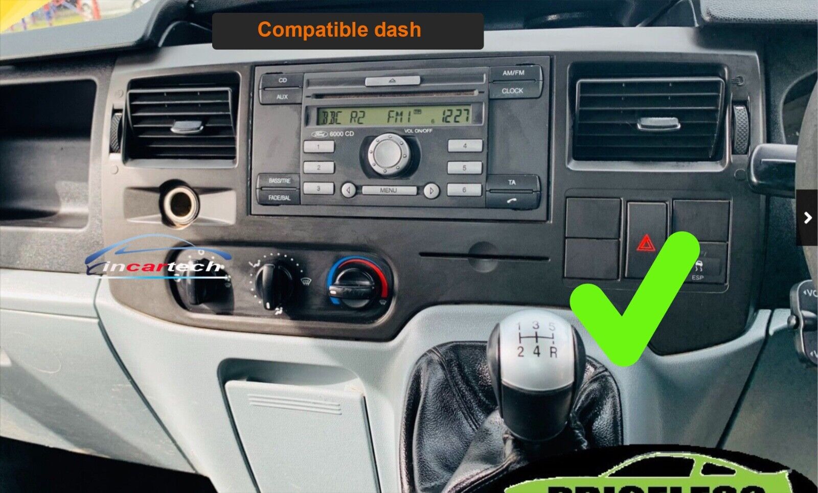 Ford Transit 2007-2013 Stereo GPS Radio CameraWireless Apple CarPlay Android Auto