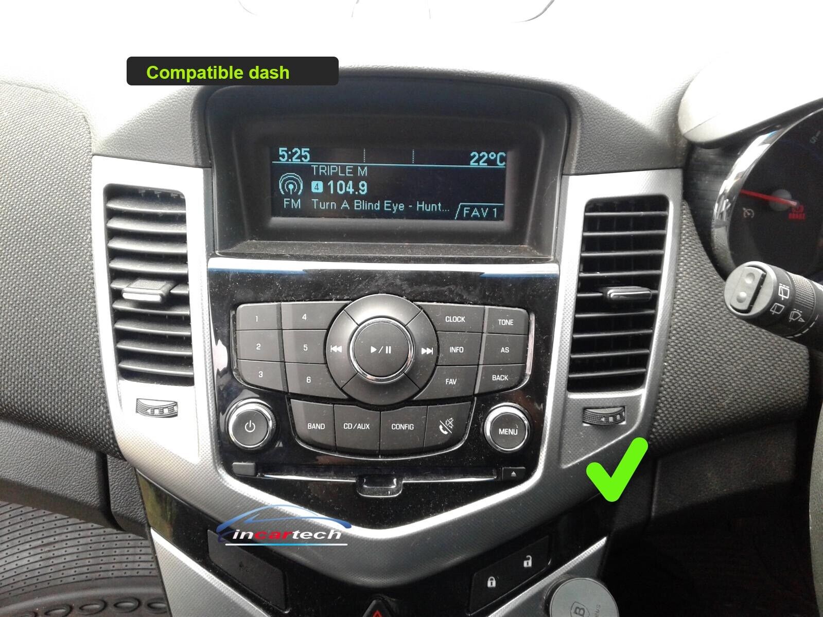 Holden Cruze 2009-2016 JG, JH GPS Bluetooth Wireless Apple CarPlay Android Auto 9"