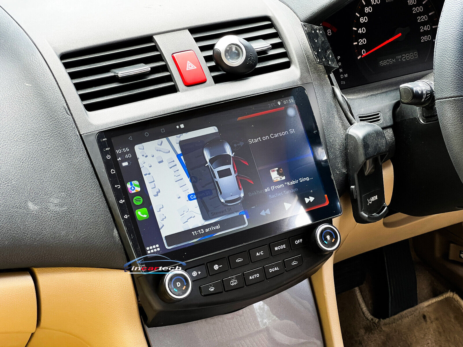 Honda Accord 2003-2007 10" GPS wireless Apple CarPlay Android Auto HeadUnit screen