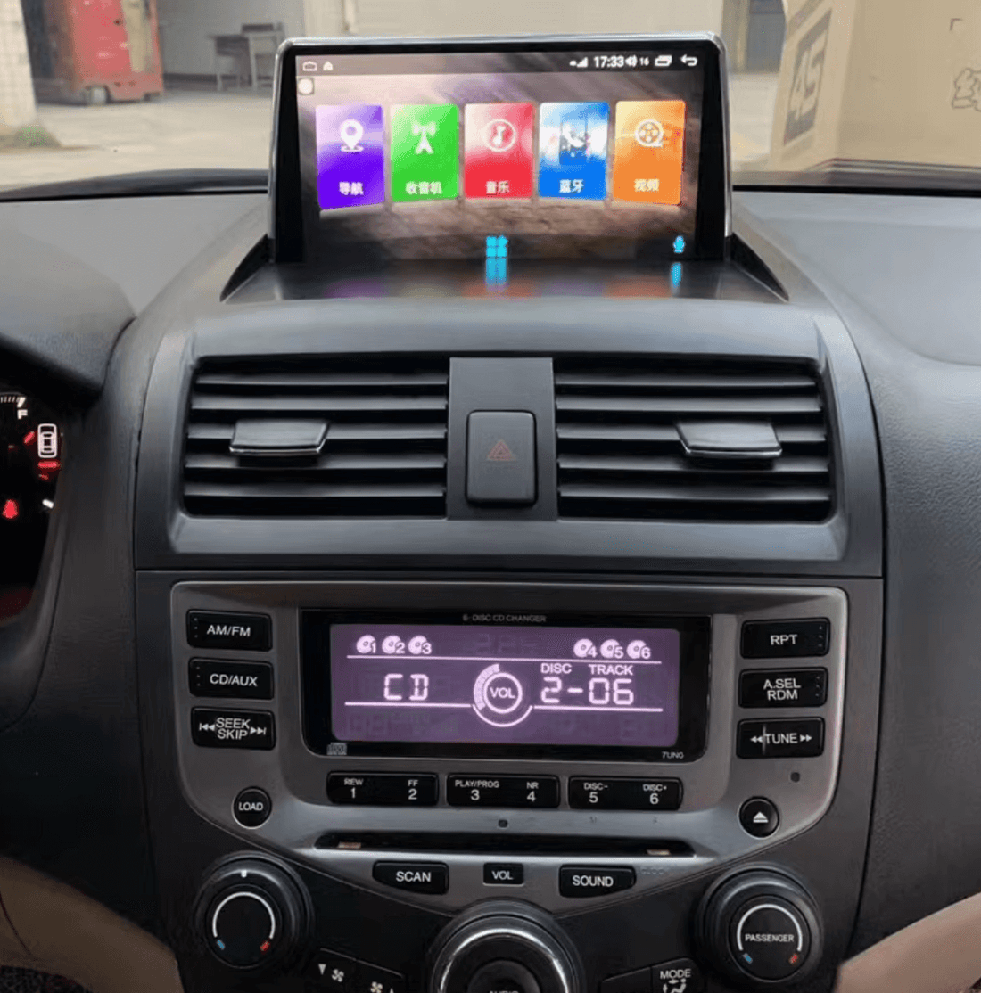 Honda Accord 2003-2008 9 Touchscreen GPS wireless CarPlay Android Auto HeadUnit screen