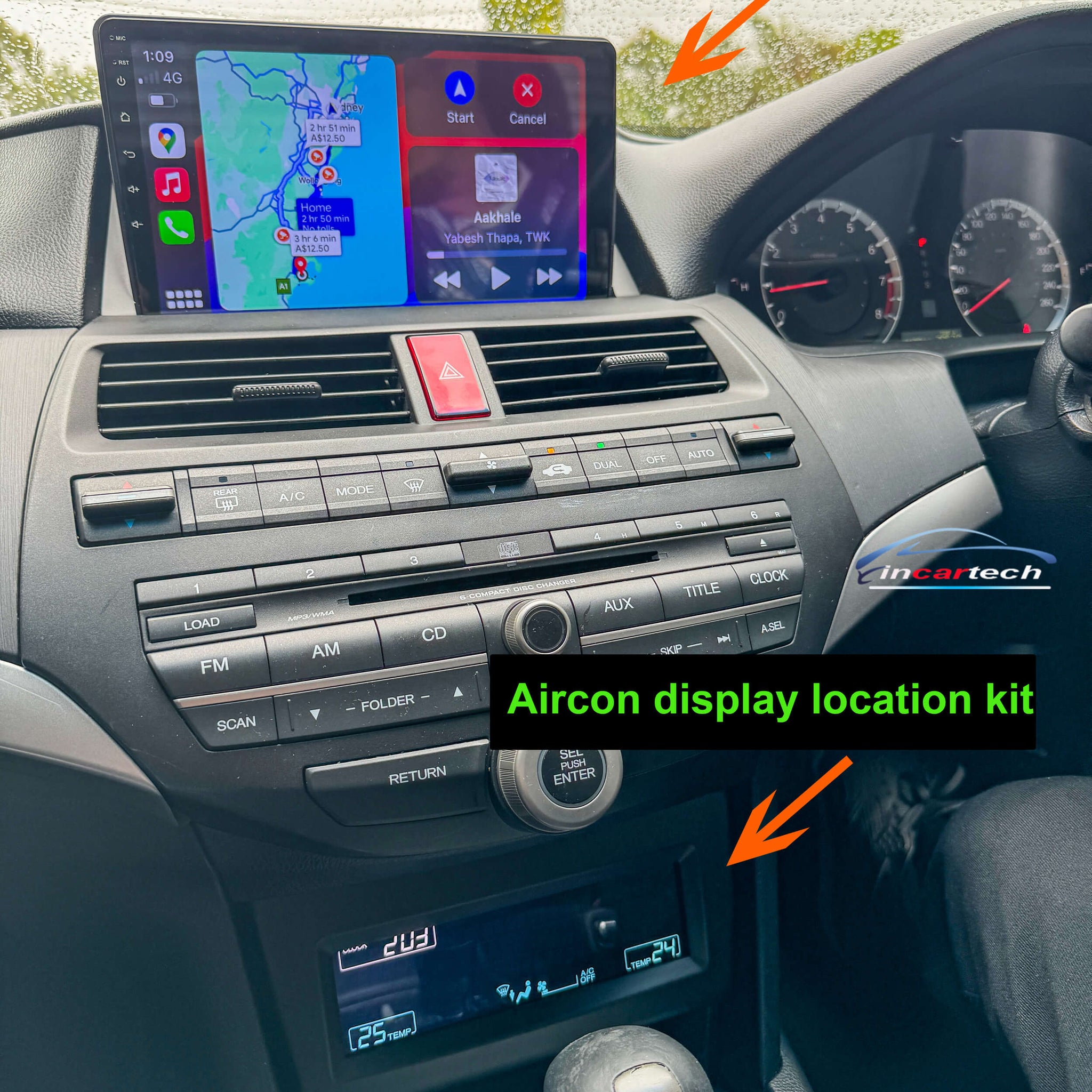 Honda Accord 2008-2012 10“ Touchscreen GPS wireless CarPlay Android Auto HeadUnit