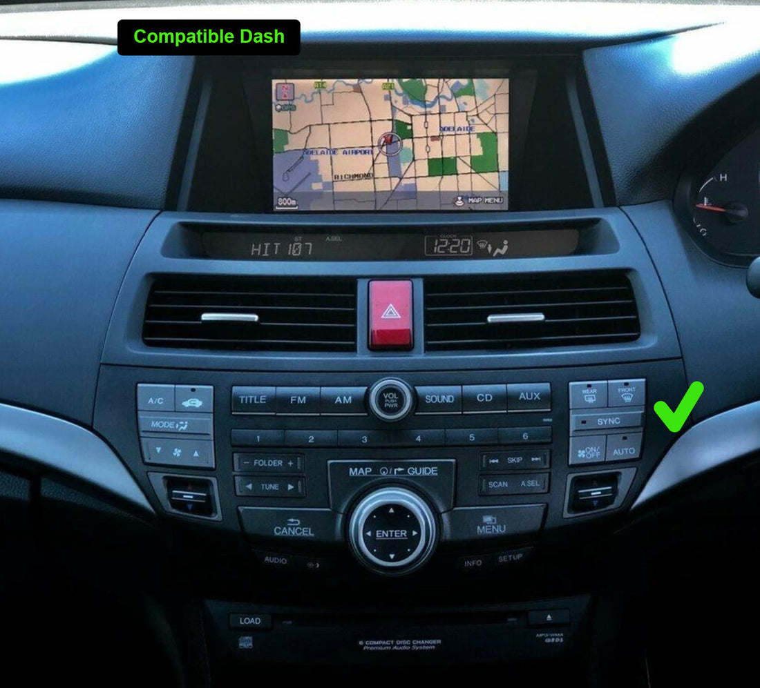 Honda Accord Luxury 2008-2012 12.3“ Touchscreen GPS wireless CarPlay Android Auto HeadUnit