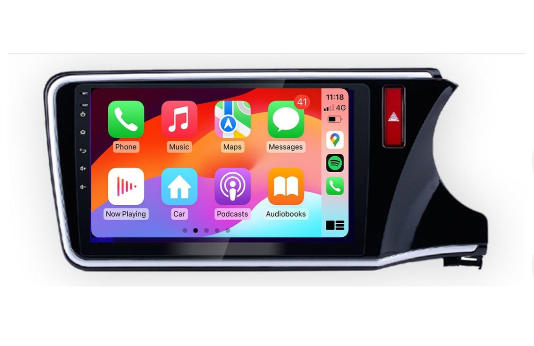 Honda City 2014-2019 9" aftermarket touchscreen GPS wireless CarPlay Android Auto stereo upgrade