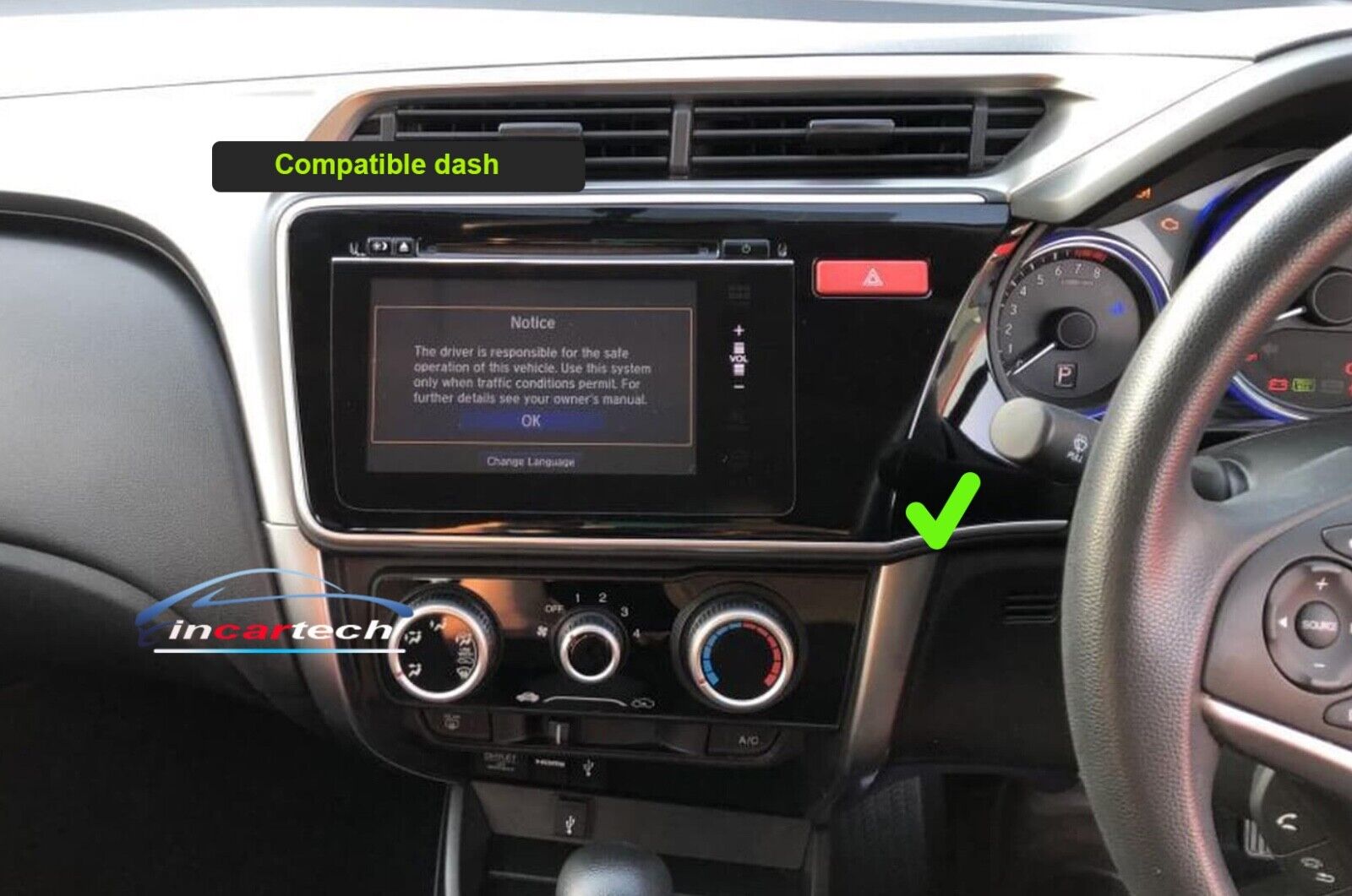 Honda City 2014-2019 9" aftermarket touchscreen GPS wireless CarPlay Android Auto stereo upgrade