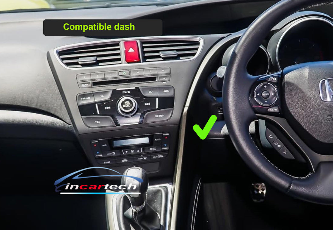 Honda Civic 2012-2016 hatch 9 Touchscreen GPS wireless CarPlay Android Auto HeadUnit screen