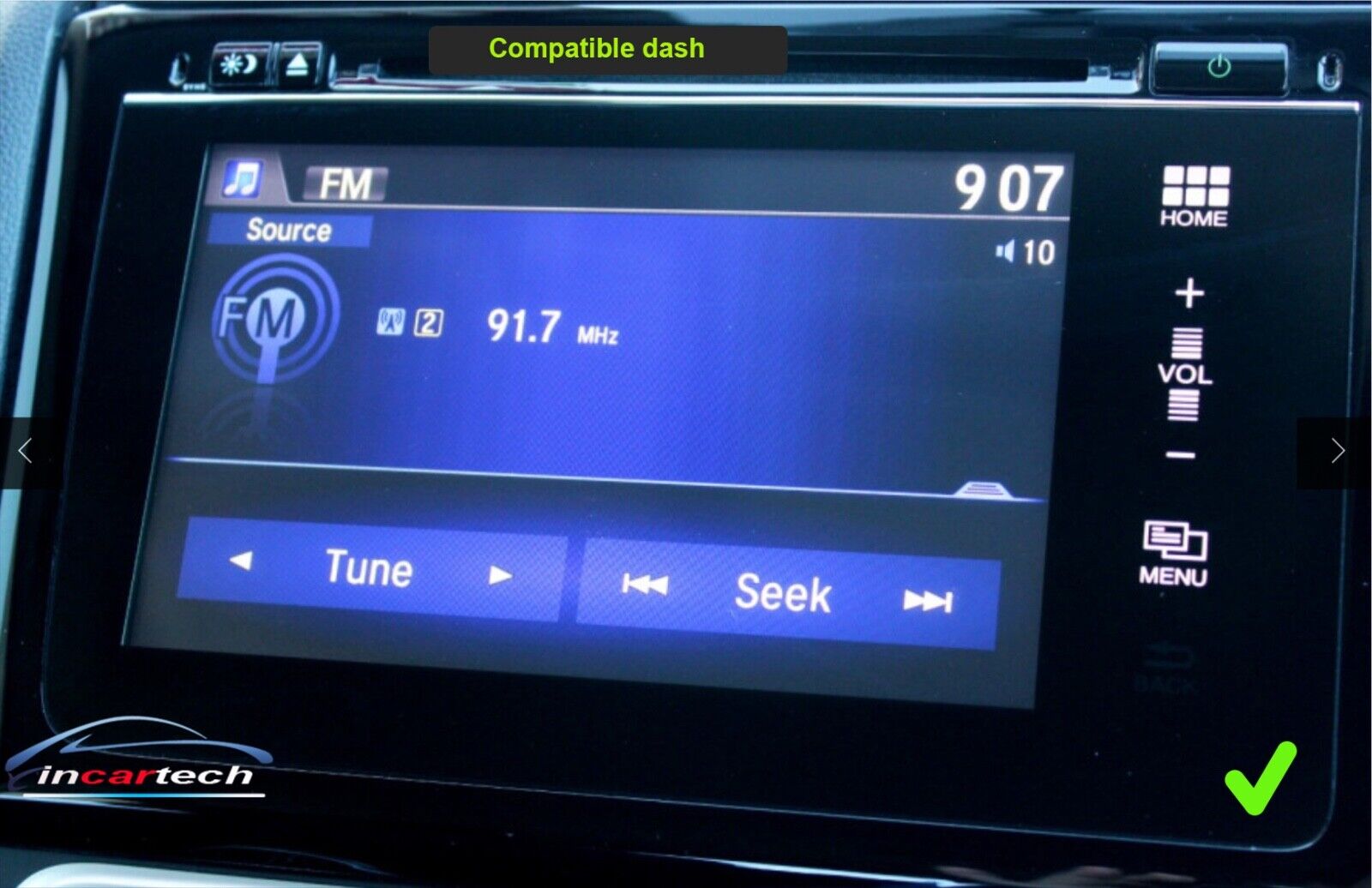 Honda Jazz 2014-2020 GF 10 inch wireless apple Carplay Android Auto GPS Radio Stereo