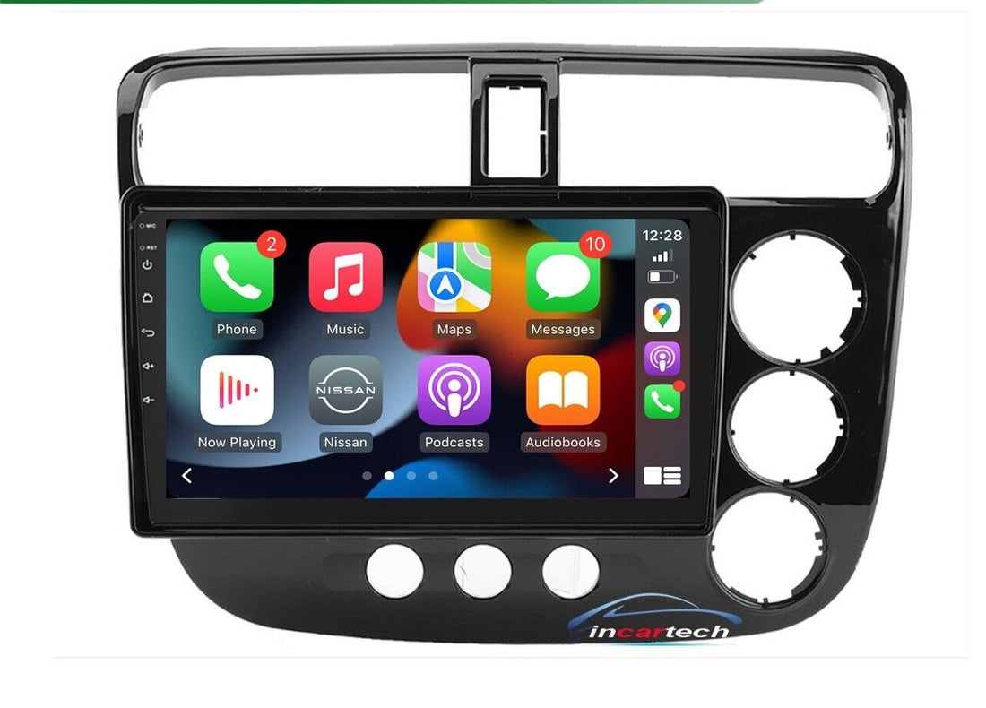 Honda civic 2001-2005 10" GPS wireless Apple CarPlay Android Auto Satnav bluetooth