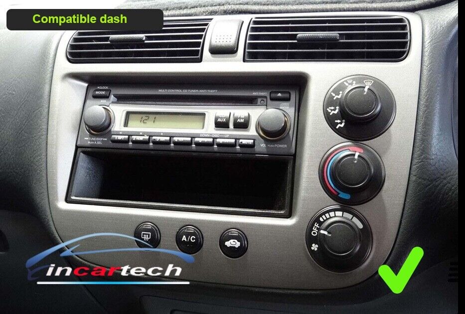 Honda civic 2001-2005 10" GPS wireless Apple CarPlay Android Auto Satnav bluetooth