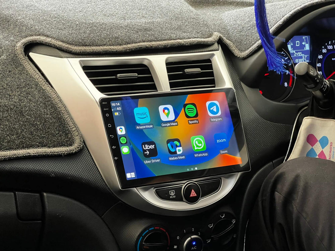 Hyundai Accent 2011-2019 GPS Bluetooth HF Music Strem Apple CarPlay Android Auto USB