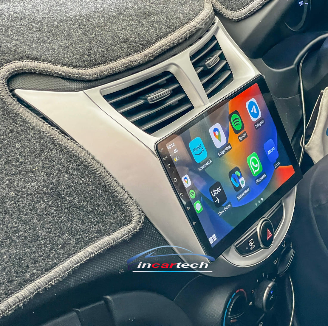 Hyundai Accent 2011-2019 GPS Bluetooth HF Music Strem Apple CarPlay Android Auto USB