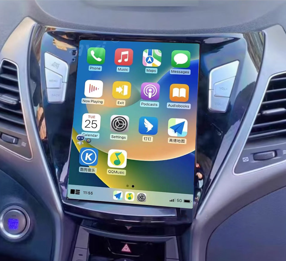 Hyundai Elantra 2011-2015 9.7 Tesla style Wireless Apple CarPlay Android Auto Stereo